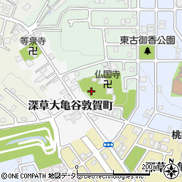 京都府京都市伏見区深草大亀谷古御香町164周辺の地図