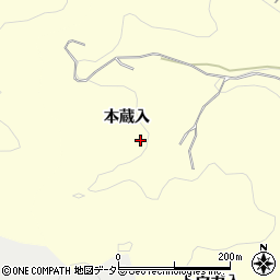愛知県岡崎市蓬生町本蔵入周辺の地図