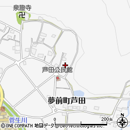 兵庫県姫路市夢前町芦田周辺の地図