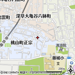京都府京都市伏見区桃山町正宗56周辺の地図