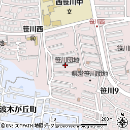 笹川団地分譲住宅１０６棟周辺の地図