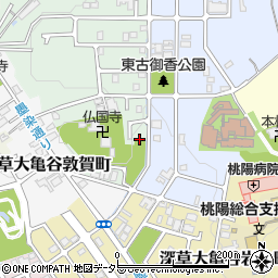 京都府京都市伏見区深草大亀谷古御香町154周辺の地図