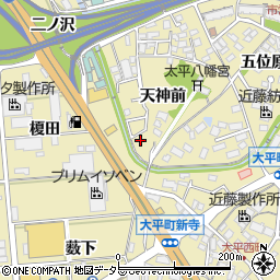 愛知県岡崎市大平町天神前45-68周辺の地図