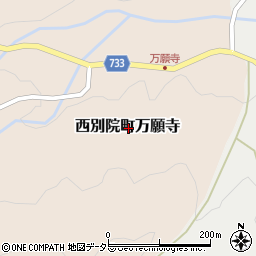 京都府亀岡市西別院町万願寺周辺の地図