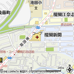 コープ醍醐石田駐車場周辺の地図