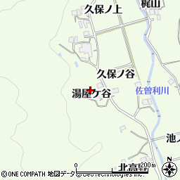 兵庫県宝塚市上佐曽利湯屋ケ谷周辺の地図