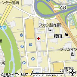 愛知県岡崎市大平町堤下周辺の地図