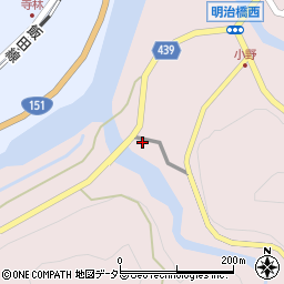 愛知県新城市大野小野57周辺の地図