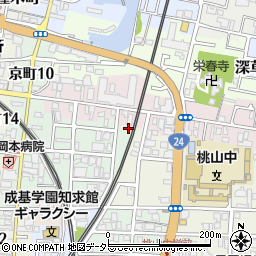 和楽庵周辺の地図