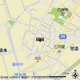 愛知県安城市福釜町蔵前周辺の地図