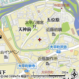 愛知県岡崎市大平町天神前58-1周辺の地図