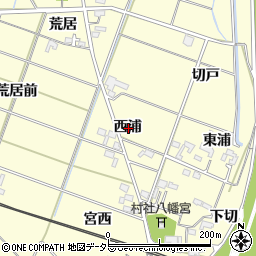 愛知県岡崎市渡町西浦周辺の地図