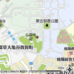 京都府京都市伏見区深草大亀谷古御香町150-5周辺の地図