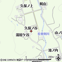兵庫県宝塚市上佐曽利久保ノ谷周辺の地図