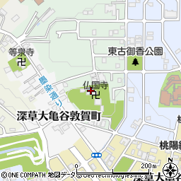 京都府京都市伏見区深草大亀谷古御香町156周辺の地図