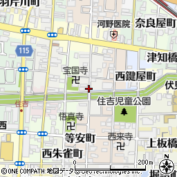 京都府京都市伏見区黒茶屋町周辺の地図