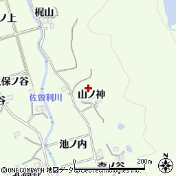 兵庫県宝塚市上佐曽利山ノ神周辺の地図