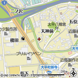 愛知県岡崎市大平町天神前45-63周辺の地図