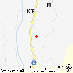 愛知県新城市富保道下周辺の地図