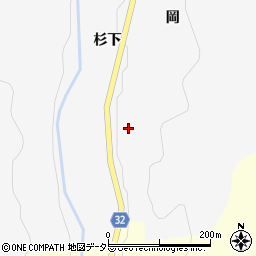 愛知県新城市富保（道下）周辺の地図