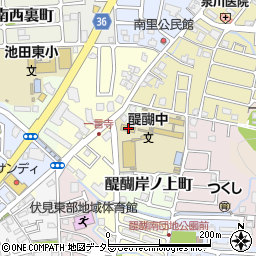 京都府京都市伏見区醍醐岸ノ上町6周辺の地図