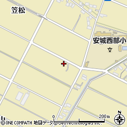 愛知県安城市福釜町笠松88周辺の地図