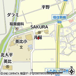 愛知県知多郡阿久比町福住井堀周辺の地図