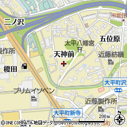 愛知県岡崎市大平町天神前48周辺の地図