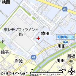 愛知県岡崎市昭和町棒田52周辺の地図