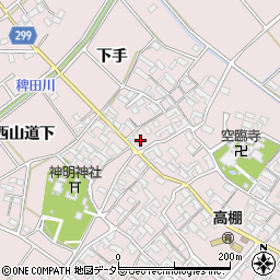 愛知県安城市高棚町郷65周辺の地図