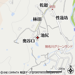 兵庫県川辺郡猪名川町林田池尻17周辺の地図