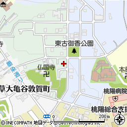 京都府京都市伏見区深草大亀谷古御香町149周辺の地図