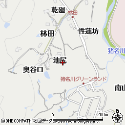 兵庫県川辺郡猪名川町林田池尻周辺の地図