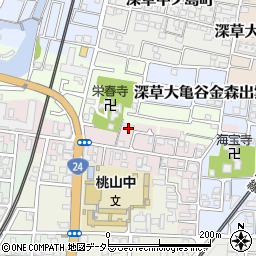 京都府京都市伏見区桃山町丹下34-5周辺の地図