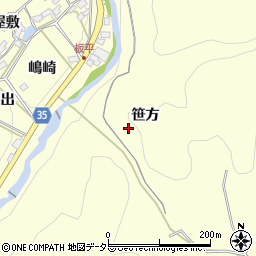 愛知県岡崎市秦梨町笹方周辺の地図