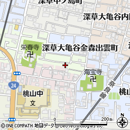 京都府京都市伏見区桃山町丹下38-61周辺の地図