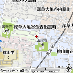 京都府京都市伏見区桃山町丹下38-62周辺の地図