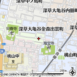 京都府京都市伏見区桃山町丹下38-76周辺の地図