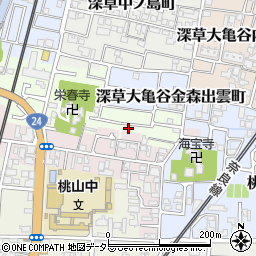 京都府京都市伏見区桃山町丹下38-43周辺の地図