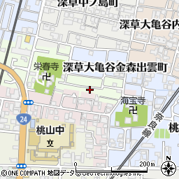 京都府京都市伏見区桃山町丹下38-45周辺の地図