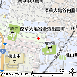 京都府京都市伏見区桃山町丹下38-78周辺の地図