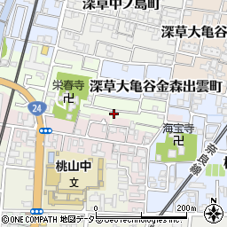 京都府京都市伏見区桃山町丹下38-41周辺の地図