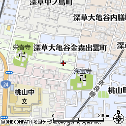 京都府京都市伏見区桃山町丹下38-79周辺の地図