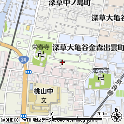 京都府京都市伏見区桃山町丹下38-38周辺の地図