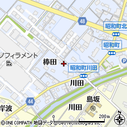 愛知県岡崎市昭和町棒田41周辺の地図