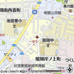 京都府京都市伏見区醍醐構口町17周辺の地図