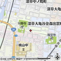 京都府京都市伏見区桃山町丹下38-35周辺の地図