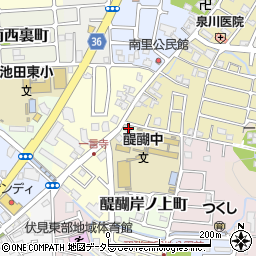 京都府京都市伏見区醍醐岸ノ上町1周辺の地図