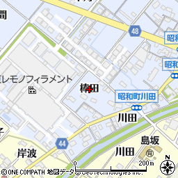 愛知県岡崎市昭和町（棒田）周辺の地図