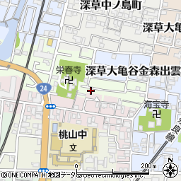 京都府京都市伏見区桃山町丹下38周辺の地図